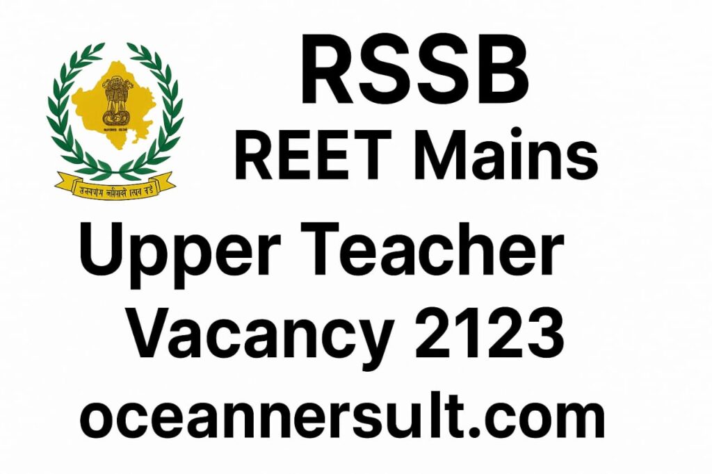 RSSB REET Mains Upper Teacher