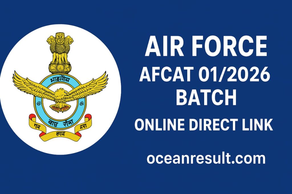 Air Force AFCAT 01/2026 Batch