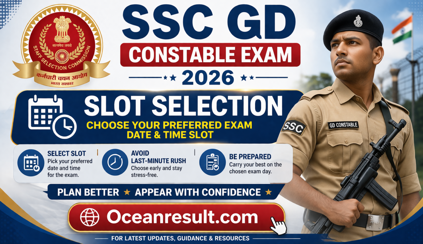 SSC GD Constable Exam Slot Selection 2026